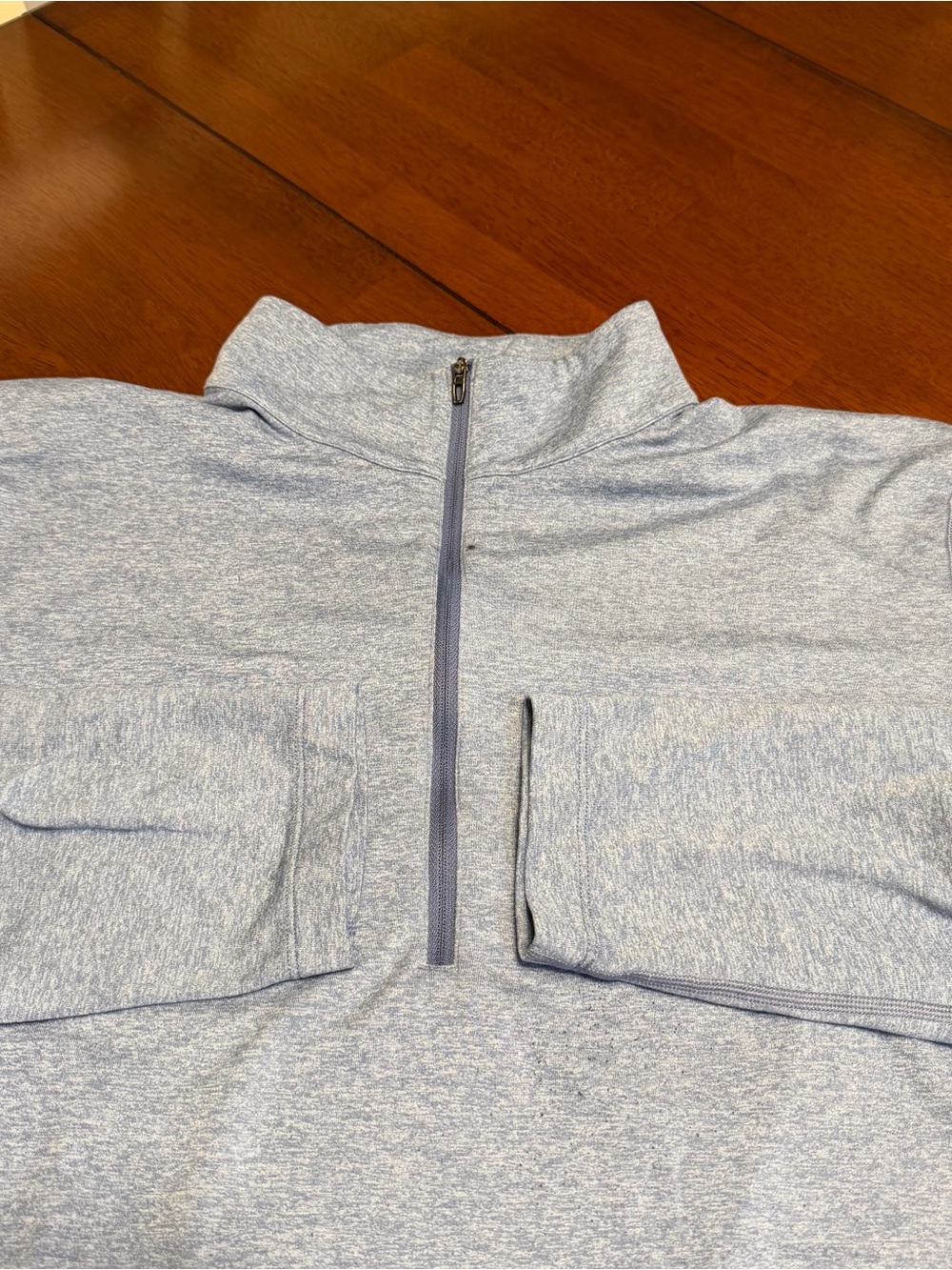 Lululemon 1/4 Zip Pullover Men's XL Blue Long Sleeve Lightweight Stretch Logo